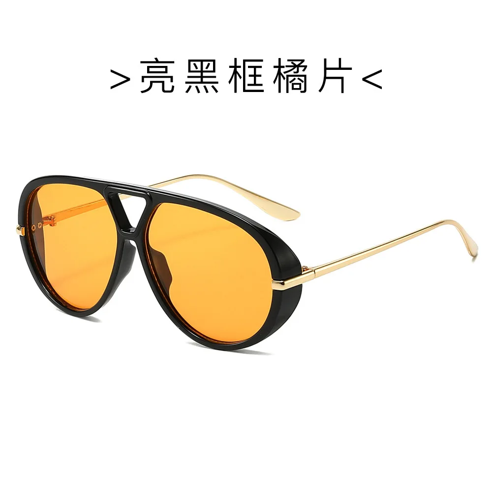 Women Oversized Vintage Sunglasses Double Bridge Pilot UV400 Fashion Shades Driving Sun Glasses INS Streetwear