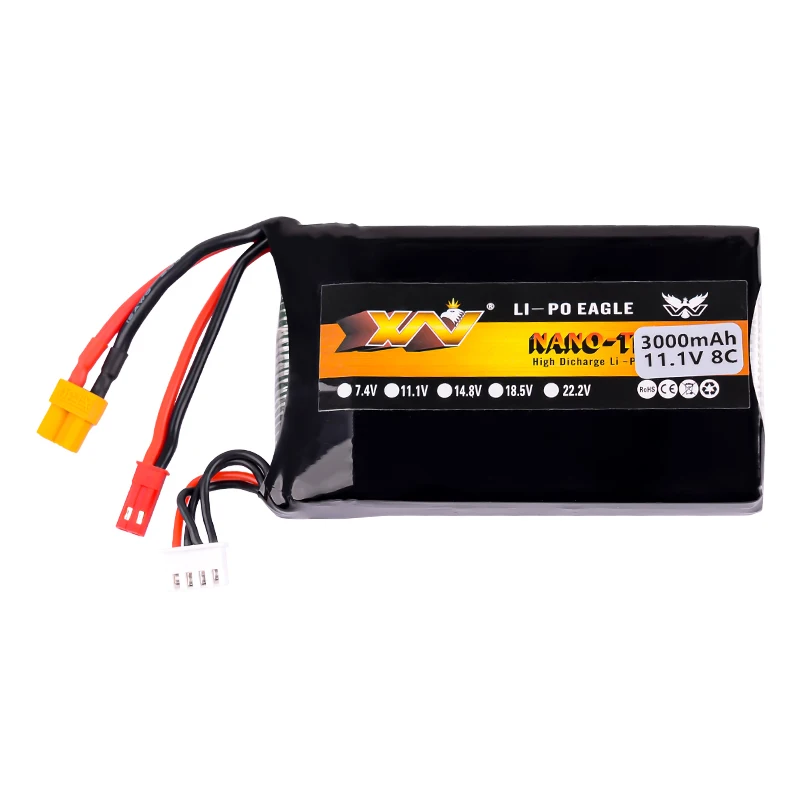 11.1V 3000mAh Lipo Battery For Radiolink RC6GS/RC4GS Transmitter Model Aircraft RC Toys Remote Control 11.1V 8C Battery