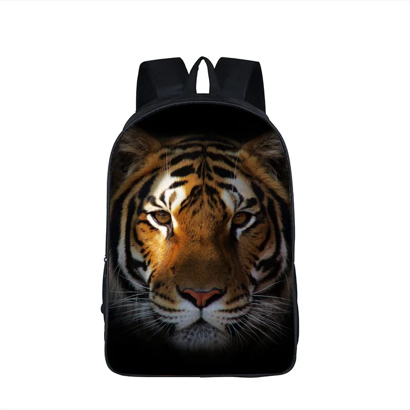 Harajuku Novelty Cool Tiger Notebook Backpacks pupil School Bags 3D Print Oxford Waterproof Boys/Girls Laptop Backpacks