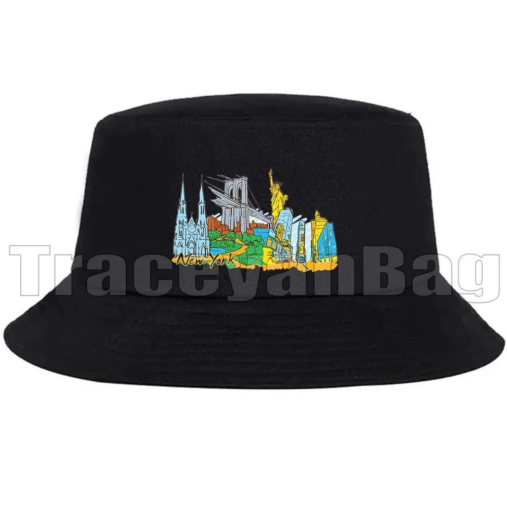 

Montreal Moskow San Francisco Munich New York Singapore Tokyo Toronto Vancouver Venice Vienna Black Bucket Hat Fishermen Caps