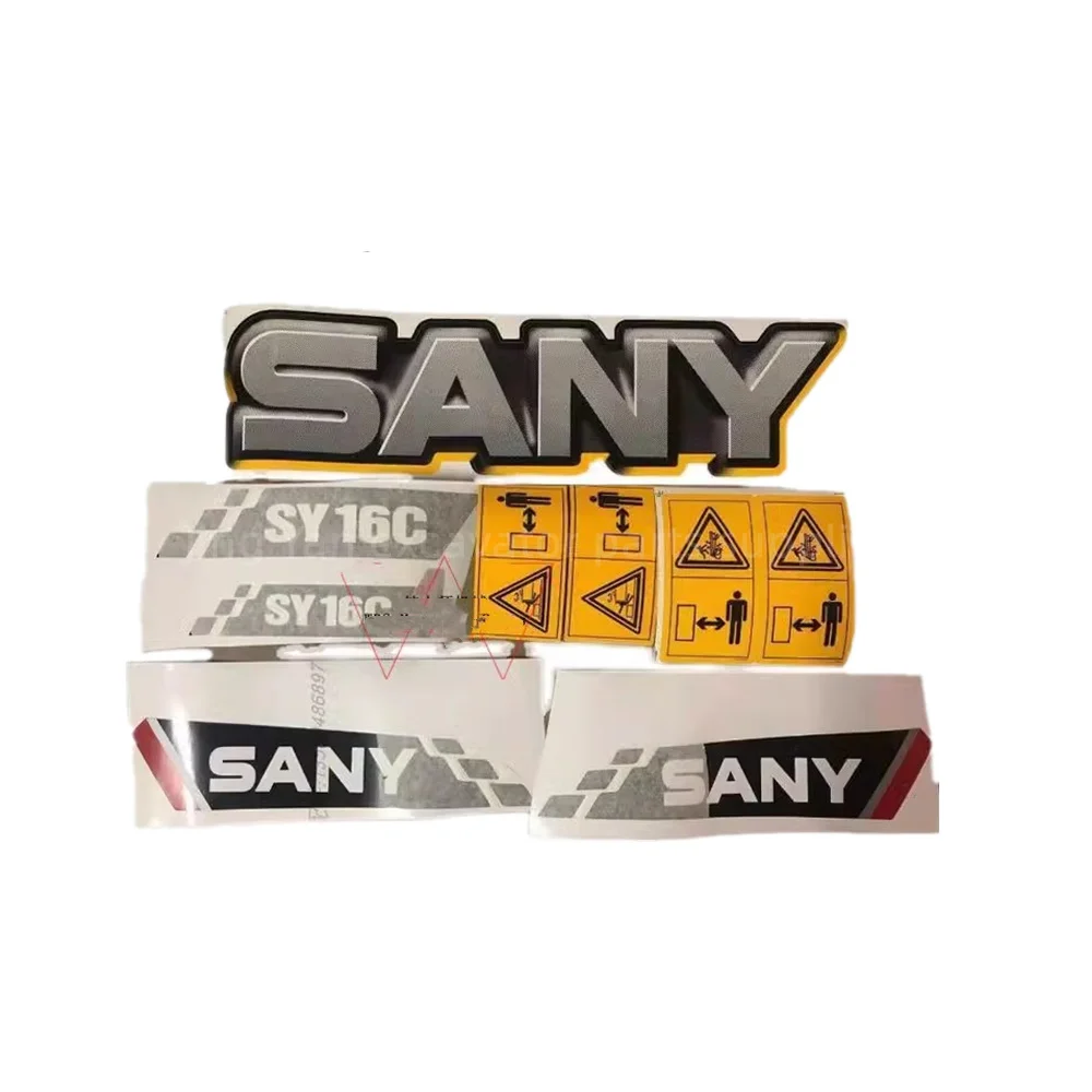 For Sany SY16/20C/35U-10/55C/60C/65C/75C/70C/85C/95C-9/115/135/155/205/215/235/285C Full Vehicle Decals Stickers Mini Excavator