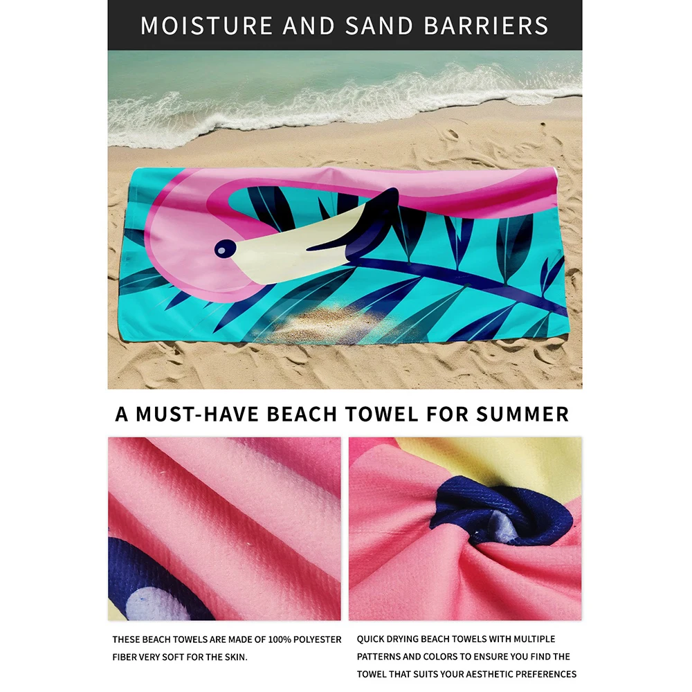 Letter Palm Tree Beach Towel 100x180CM Bath Towel Microfiber Yoga Mat Absorb Water Beach Blanket Outdoor Camping Picnic Blanket view 5