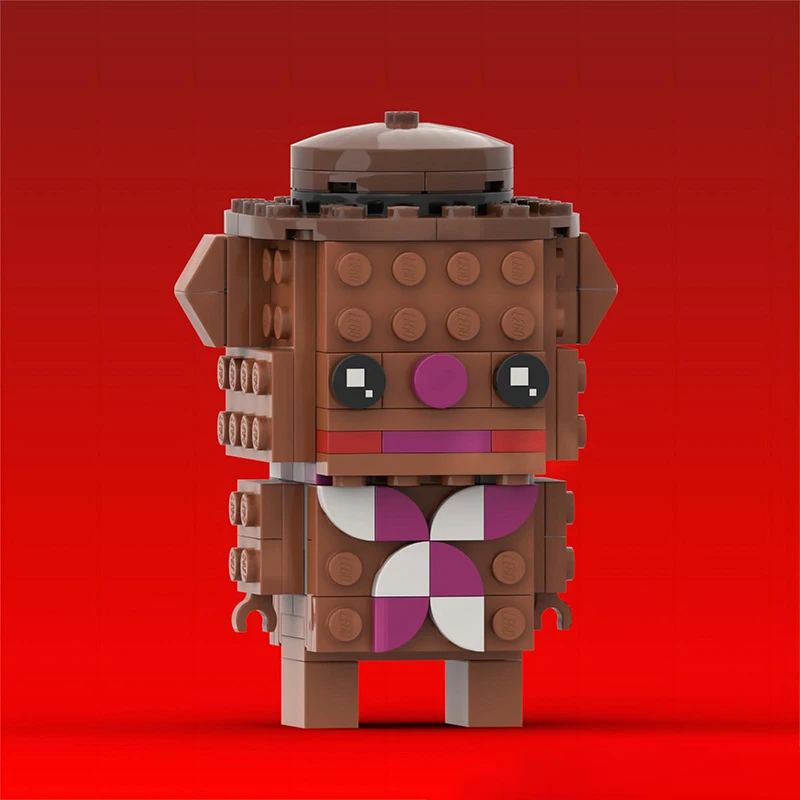 MOC Hot Anime Movie Series Cartoon Frog Piggy Animal Doll Model Puppeted Building Blocks Children's Assembly Toys Birthday Gift