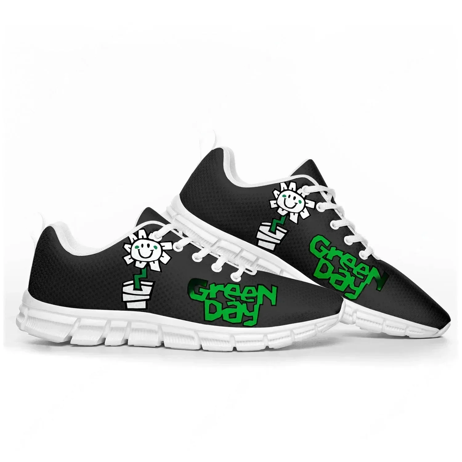 Green Day Pop Rock Band Sports Shoes Mens Womens Teenager Sneakers Casual Custom High Quality Couple Shoes White