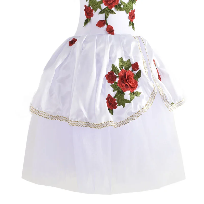 رومانسية الأطفال الباليه توتو فستان الفتاة تنورة رقص الذهب الترتر الباليه تنورة أداء الباليه الملابس فستان الأميرة الطويلة