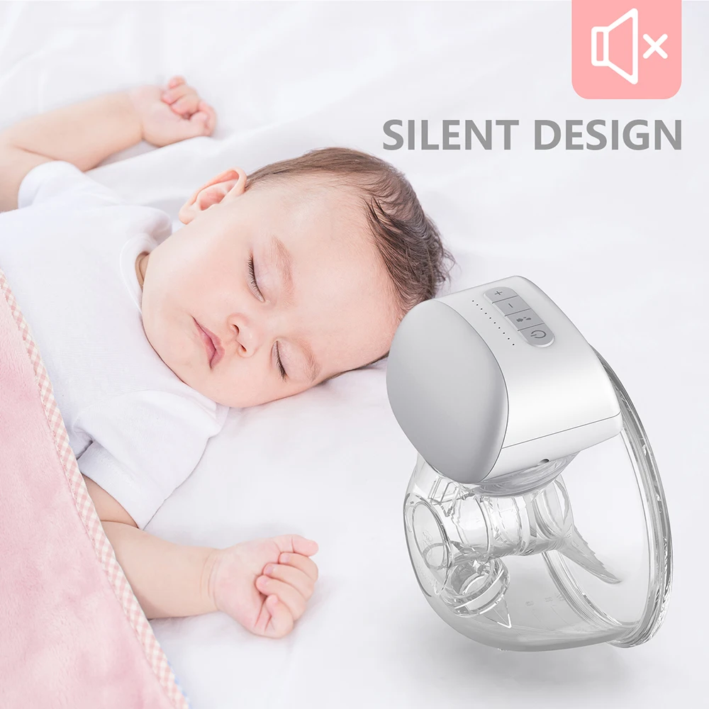 P1 Wearable Breast Pump Hands Free Electric Single Wearable Breast Cup 8oz/ 240ml 3 Modes Comfort Breastfeeding Milk Collector