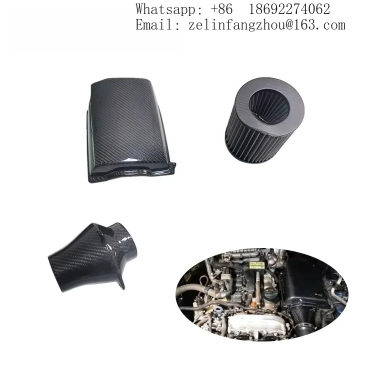 Dry Carbon Fiber 3K Twill Carbon Weave Clear Texture Air Intake System Kits For BENZ E E180 E200 E260 M274 2.0T Induction System