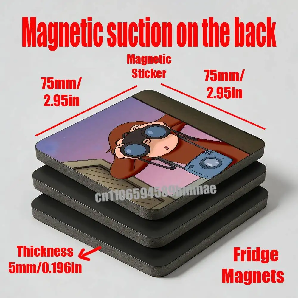 For Monkey C-Curious George Fridge Freezer Refrigerator Magnets Metal Cabinet Magnetic Sticker Cover Home