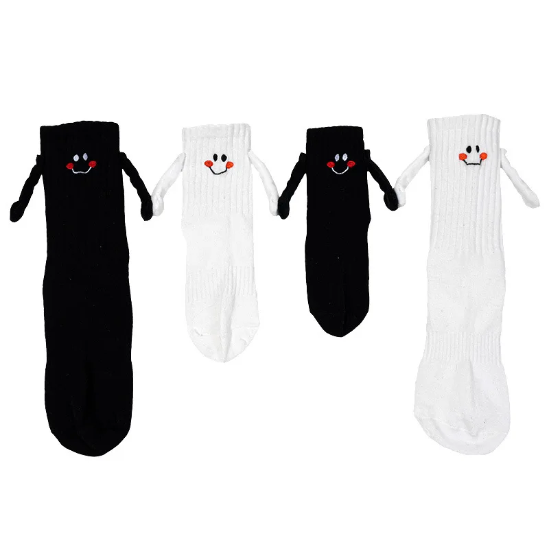 5 Pairs Hand in Hand Socks Magnetic Attraction Hands Socks for Baby Cute Funny Face Socks Parent-child Socks