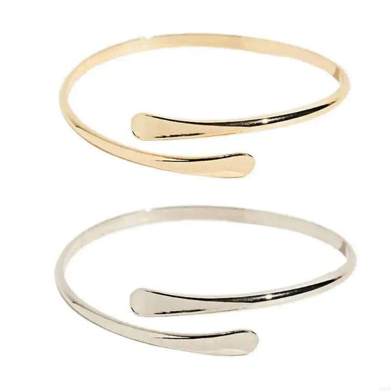 B95F Punk melingkar yang dapat disesuaikan lengan atas manset Armband Armband Bangle Women Jewelry