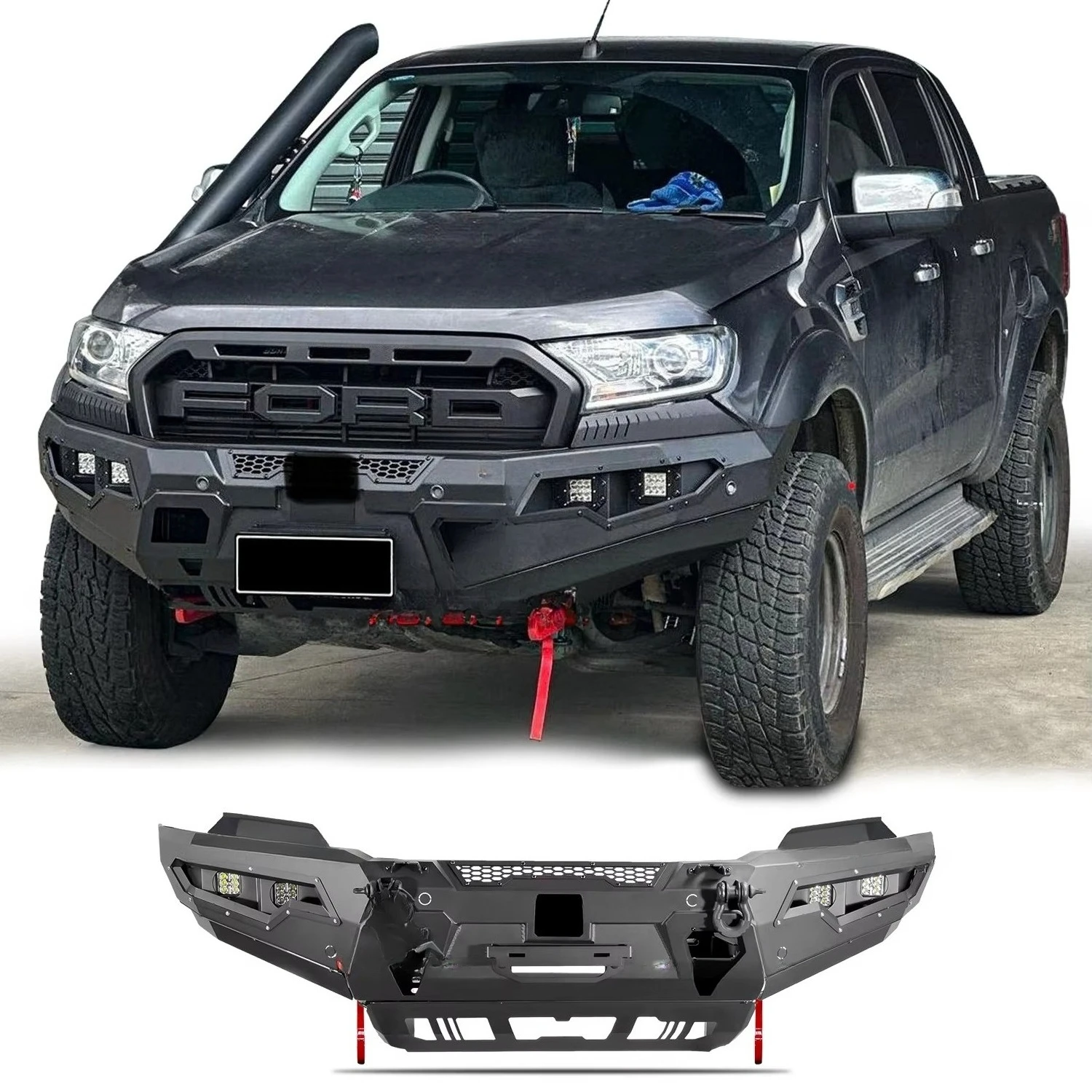 

TOP F16 Series Steel Bull Bar Front Bumpers Rear Bumpers ForFORD RANGER Wildtrak XLT XLS EVEREST 2016-2022 T7 T8 Px2 Px3