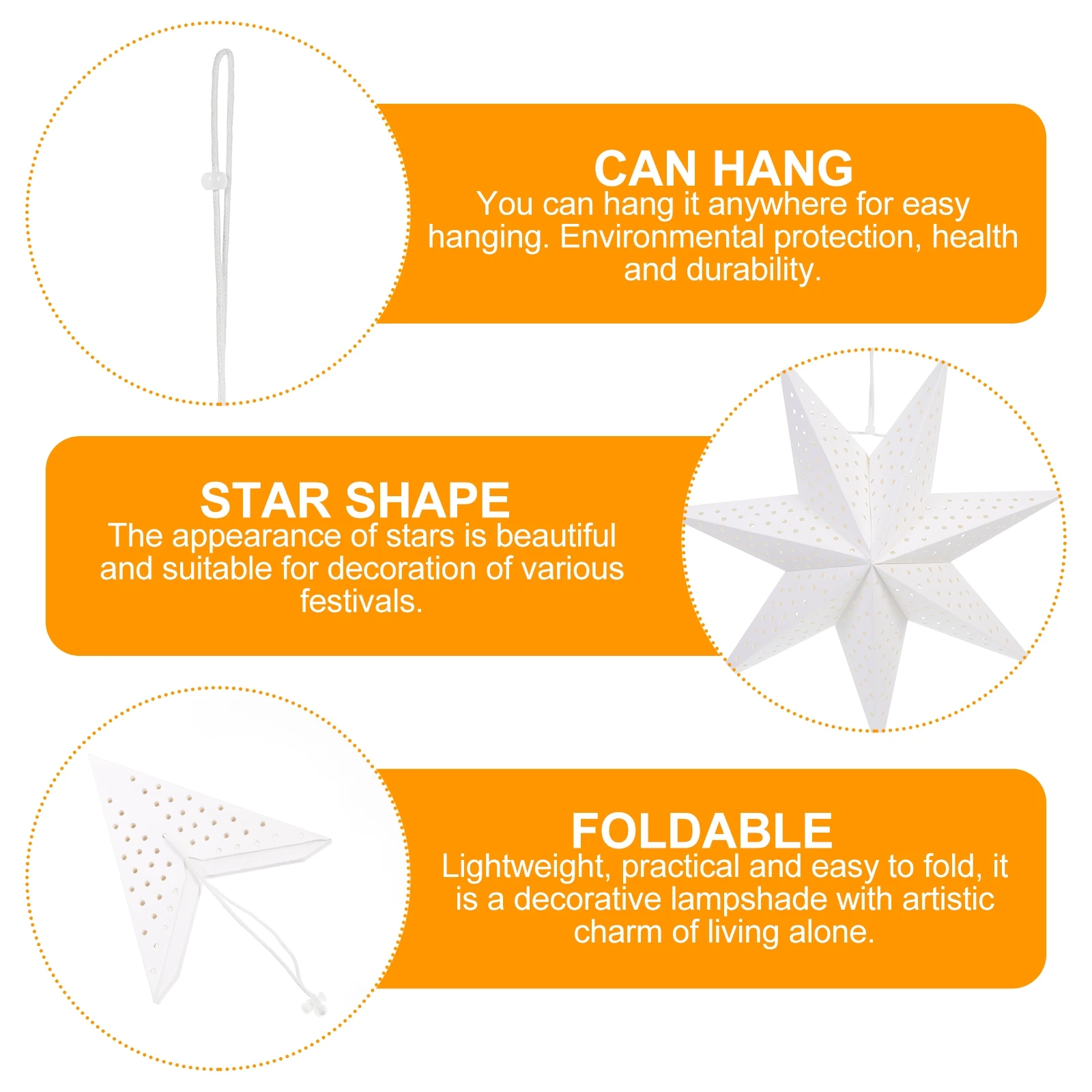 

3pcs Origami Lampshade Star Light Cover Christmas Theme Decorative Hanging Light Shade Home Use Chandelier Cover Easy Fold