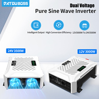 DATOUBOSS Pure Sine Wave Inverter 3000W 3500W Home Factory Use 12V 24V Ship Modification Real Power Dual Plug  EU LED Display