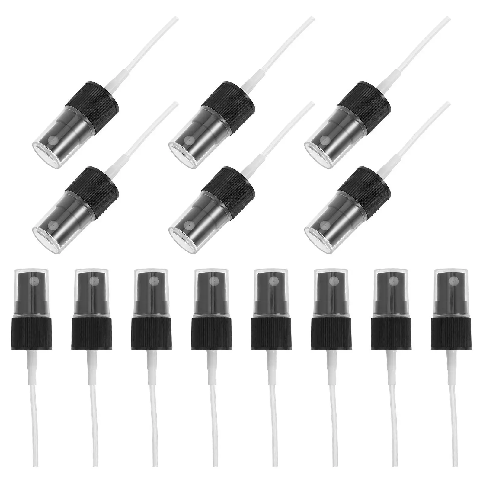 20Pcs Mist Spray Nozzle for Perfume Essential Oil Makeup Spray Bottles Portable Mini Black Sprayer