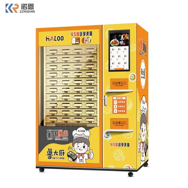 Soup Meal Food Delicious Heating Vending Machine With Customistic Logo With 24 Hours ATM Vending Machine