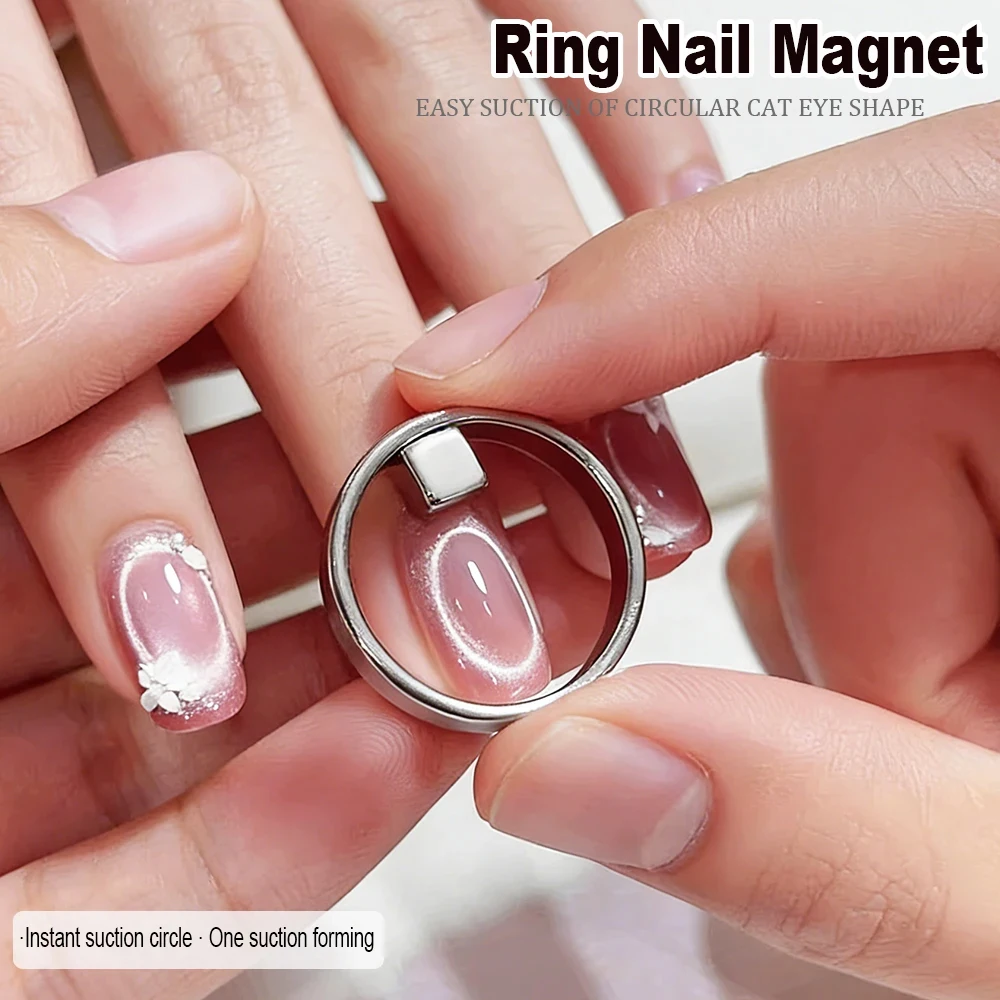  Glasperlen speziell für Katzenauge, rosa Nagel-Magnetstab, neu verbessertes Nagellack-Kleber-Magnetstab, Doppelkopf-Magnetwerkzeug