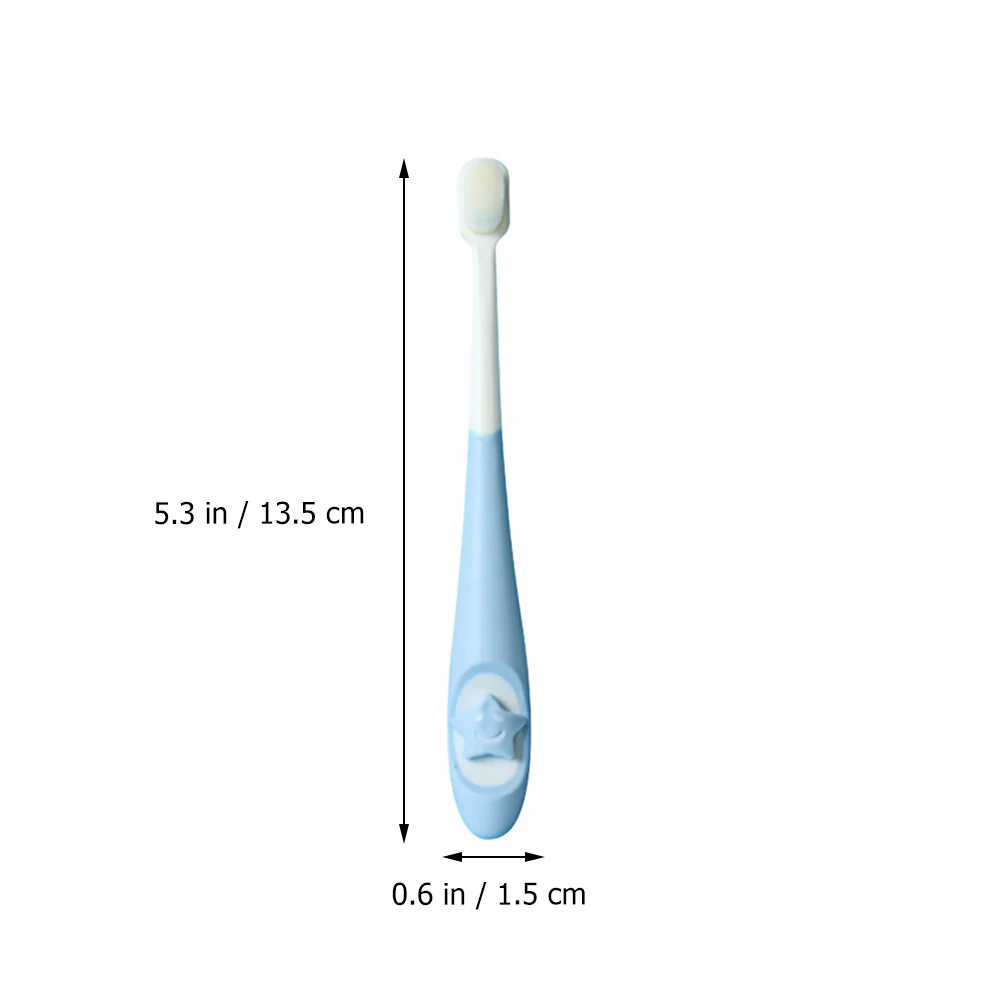 

2 Pcs Toothbrush PP Material Plastic Newborn Cartoon Fine and Soft Hairs Shower Gift