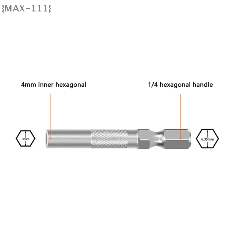【F-MAX111】2Pcs Hex Shank 6.35mm to 4mm Insert Bit Adapter - Electric Screwdriver Socket Holder Micro Bit Adapter Magnetic Tool S