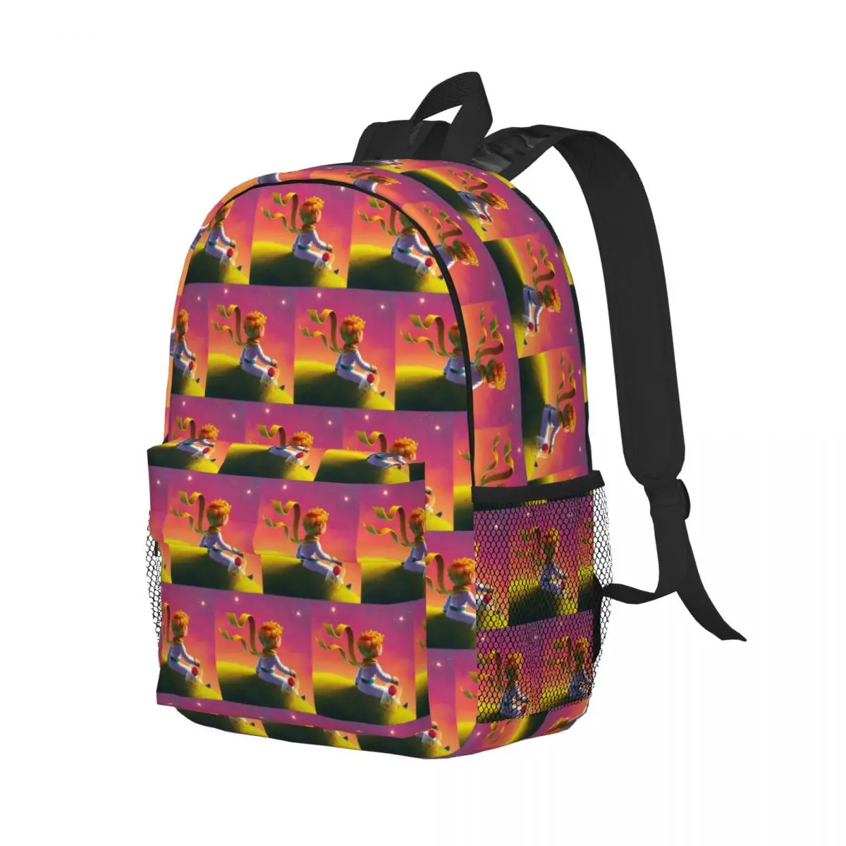 

Little Prince Shawl Backpack Student Boys Girls BookBag Kids School Bag Computer Shoulder Bags for Men Women