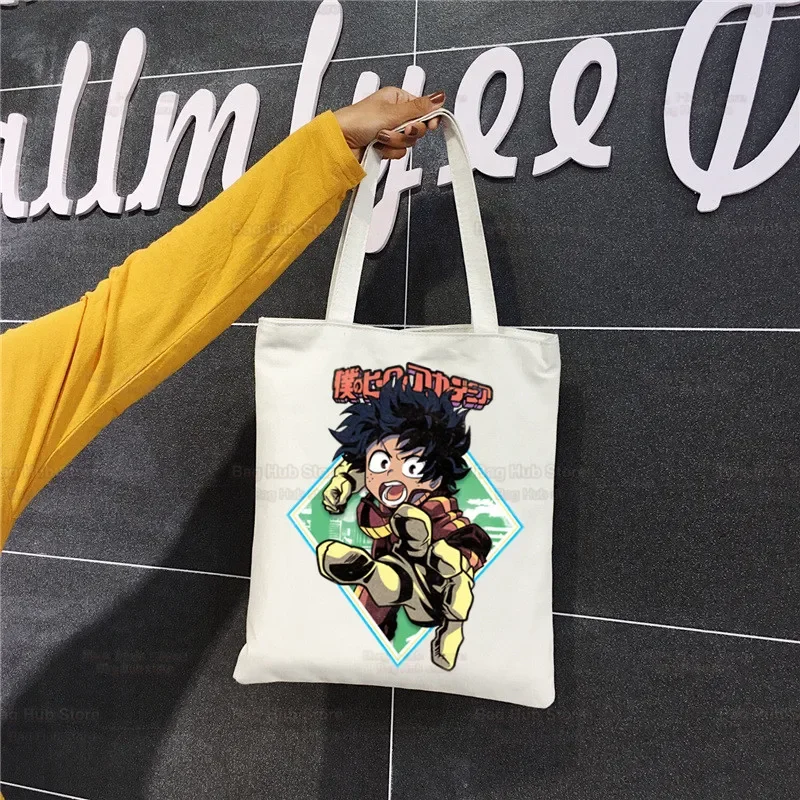 My Hero Academia Shopper Bags Shopping Himiko Toga Katsuki Bakugo Tote Bag Shoulder Bag Canvas Bags Large College Handbag