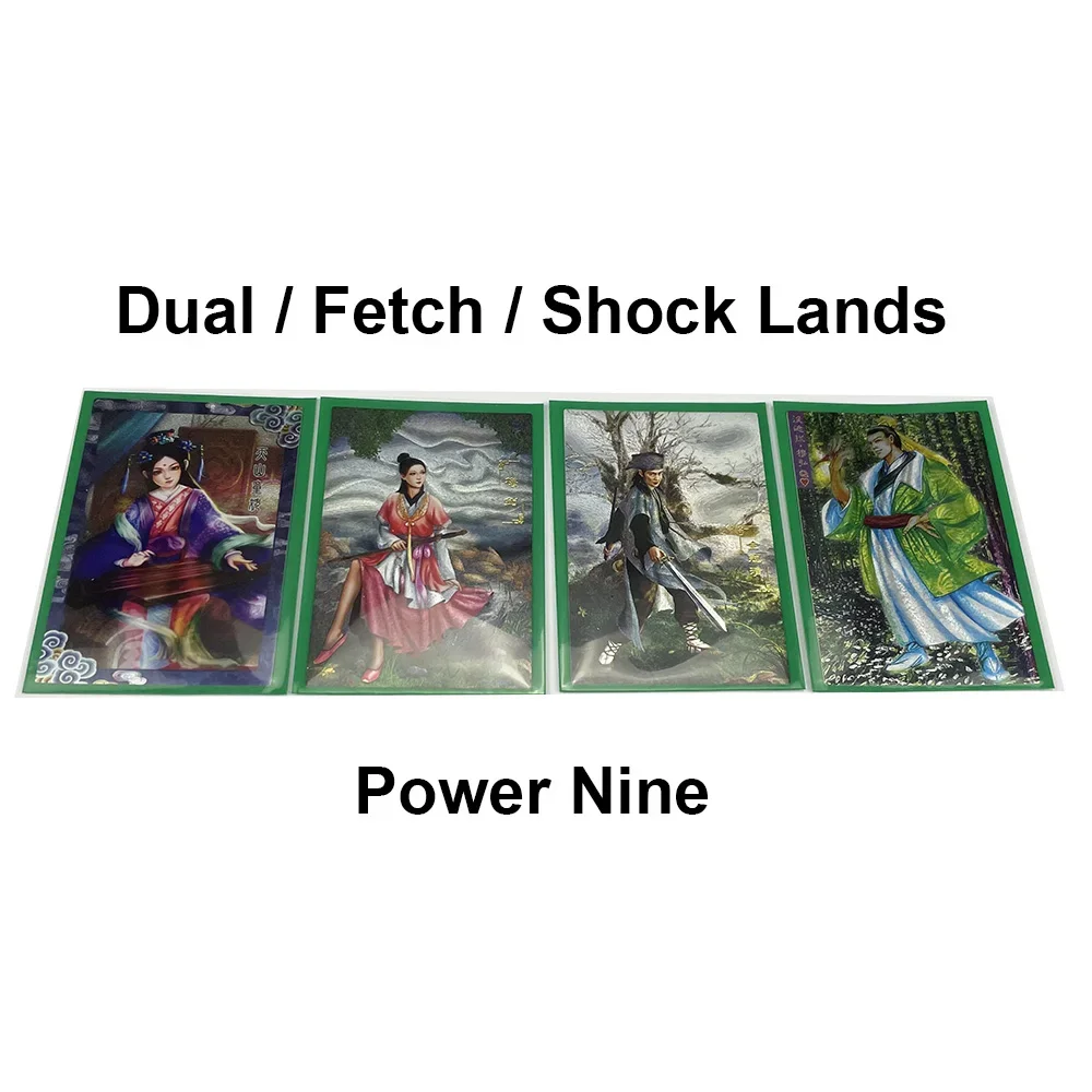 

BL Dual Fetch Shock Filter Unstable Guru Unhinged Beta Lands Power 9, девять немецких черных ядерных бумажных игральных карт высшего качества Proxy