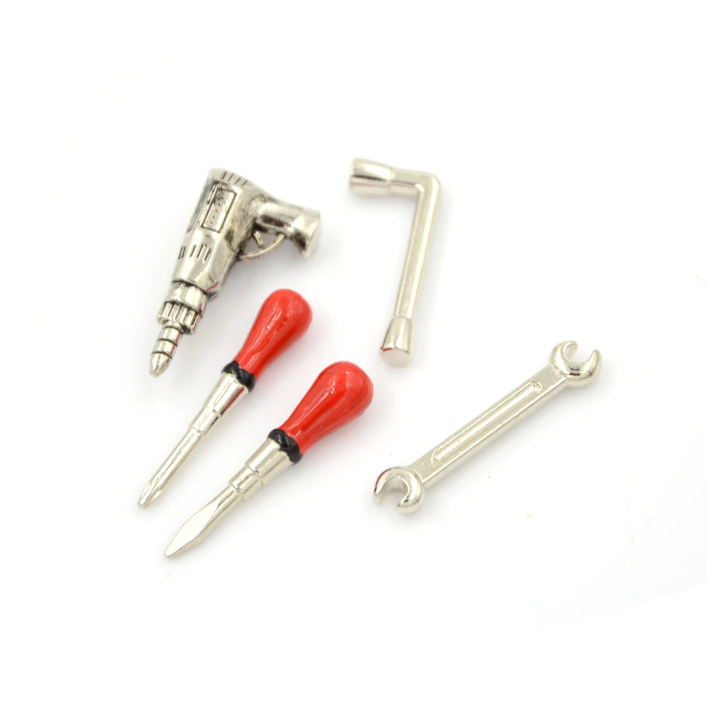 NEW 5PCS/Set Dollhouse Scale Miniature Metal Hand Tools Sets New 1/12 Dolls House Accessories Furniture Toys
