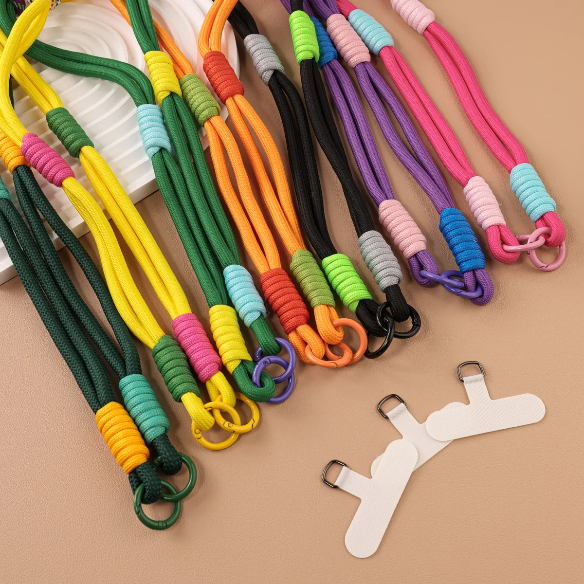 Universal Adjustable Phone Lanyard Anti-lost Lanyard Strap Detachable Colorful Neck Cord Phone Safety Tether Keychain Chain Rope