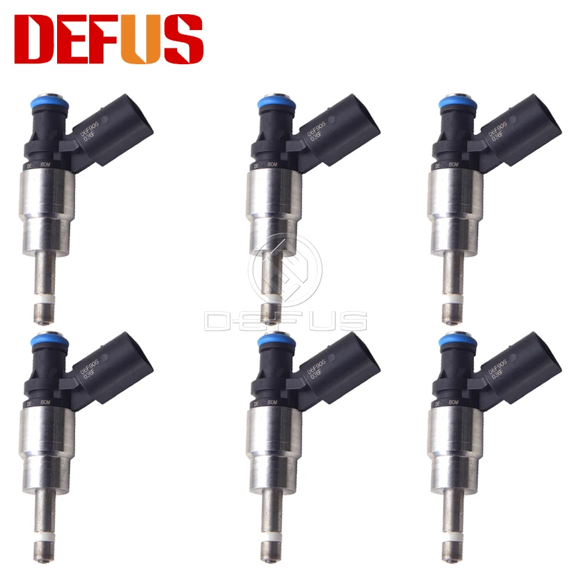 Defu 6 peças injetor de combustível oem 06f906036f para audi s3 tts vw golf ed30 ed35 2.0t fsi 06f906036 chegada novo bico de venda quente