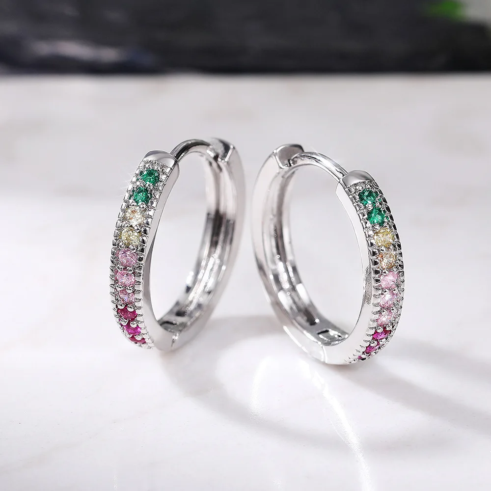 LByzHan 100% orecchino a cerchio in vero argento Sterling 925 per le donne che fanno gioielli regalo fidanzamento festa di nozze