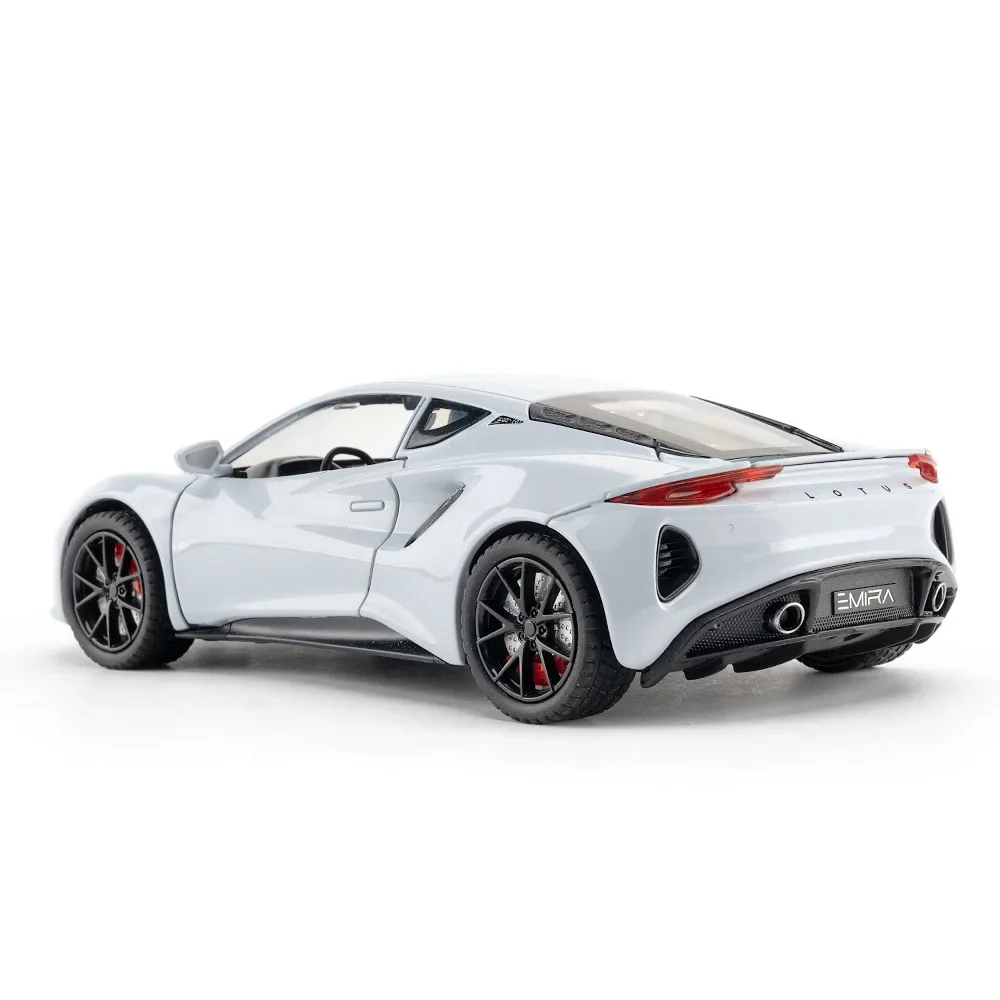 1:24 LOTUS EMIRA Sport Hohe Simulation Diecast Metall Legierung Modell auto Sound Licht Zurückziehen Sammlung Kinder Spielzeug Weihnachten Geschenke