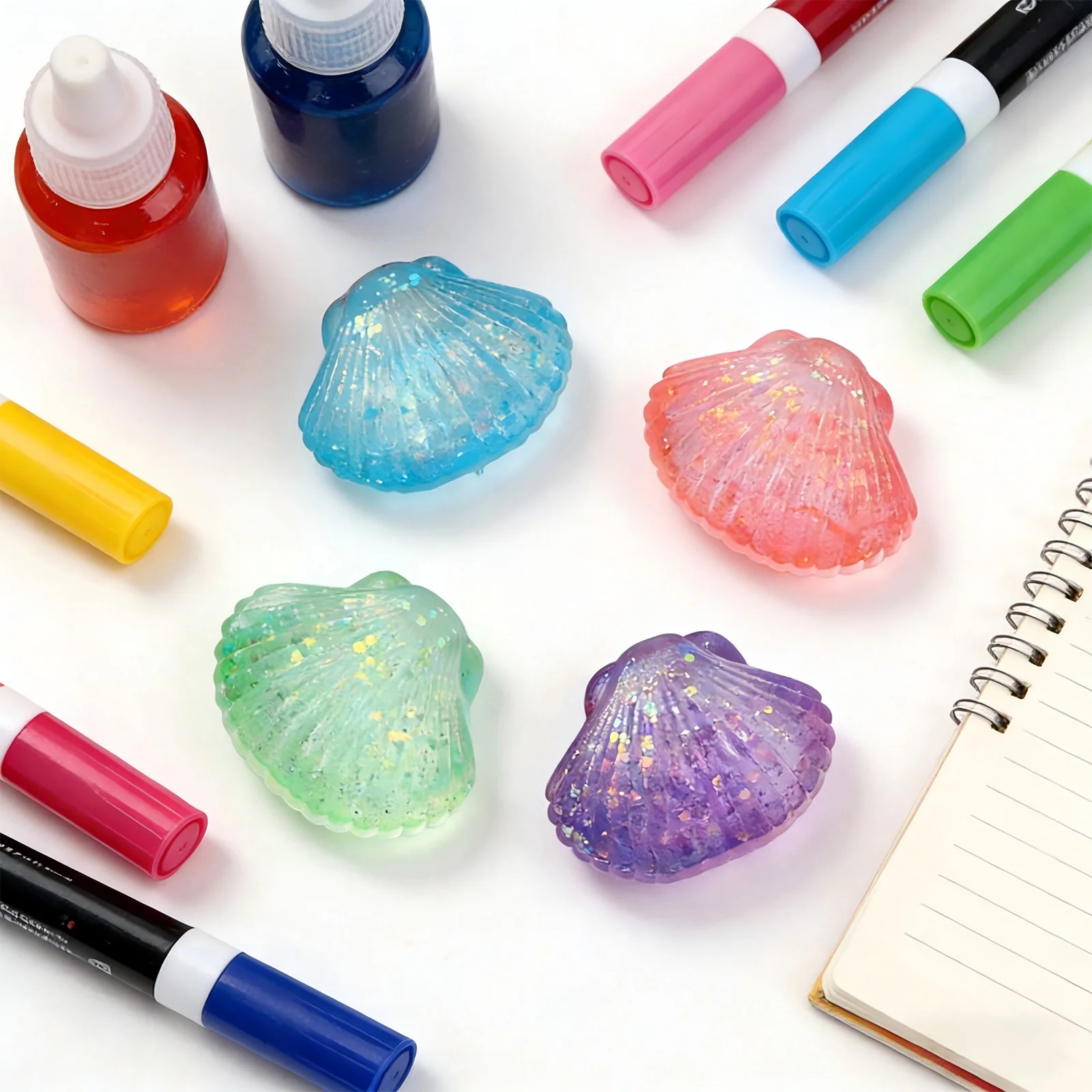 Juguetes Kawaii de Animales Marinos de Dibujos Animados, Divertidos y Blandos, con Forma de Estrella de Mar, Conchas, Cangrejo, Bolas de Maltosa, Regalos de Cumpleaños para Niñas