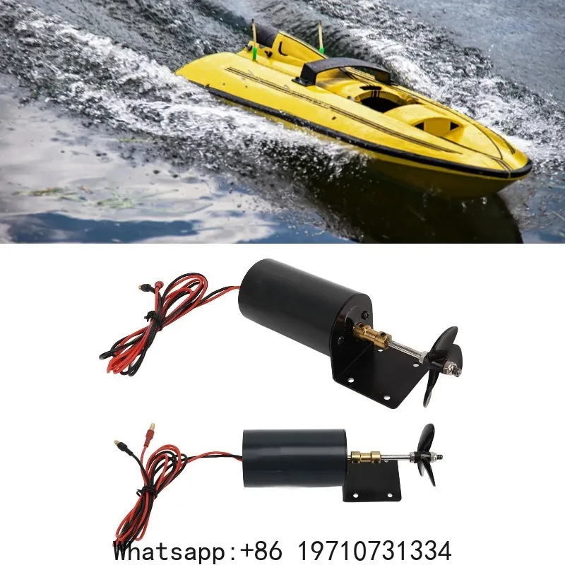 Generic RC Underwater Thruster – 545 50T Brushed Motor Propeller, Waterproof High Thrust for Remote Control Boat Model