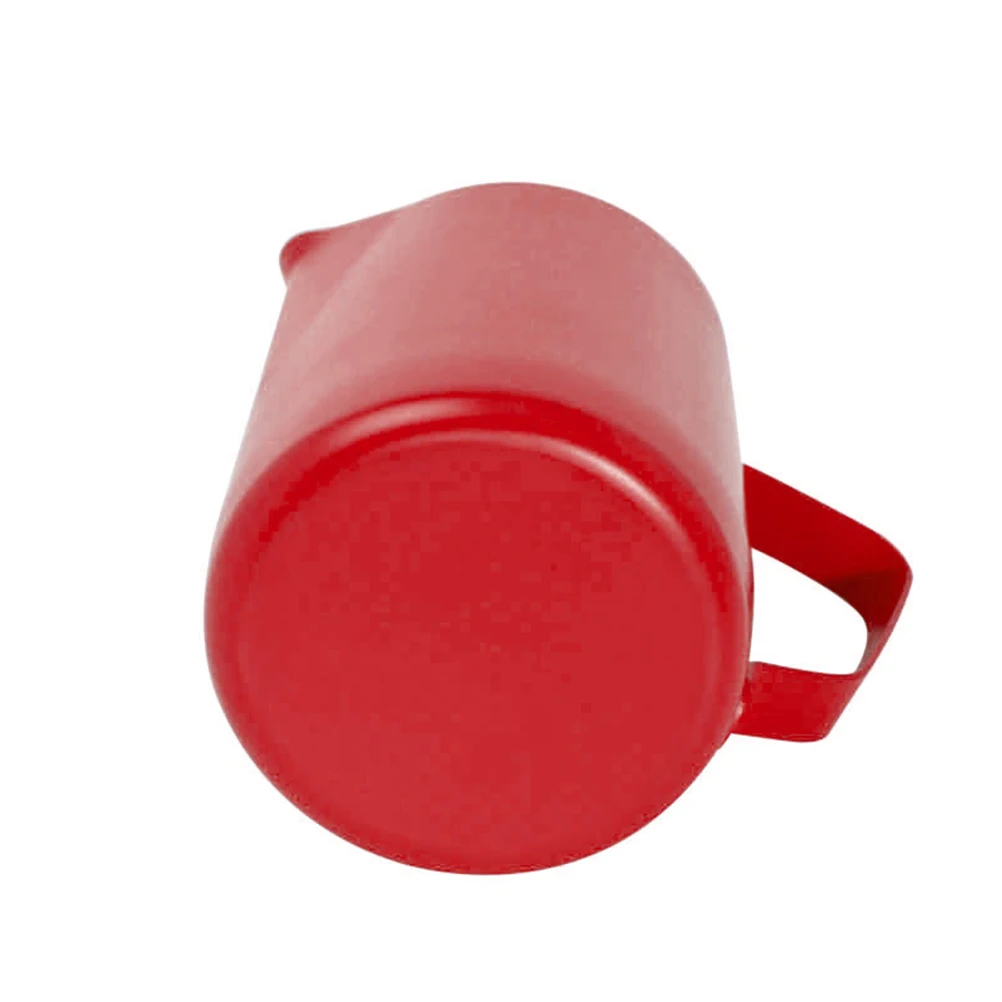 

400Ml Stainless Steel Milk Frothing Pitcher Red Lightweight Portable Dishwasher Safe Coffee Art Pouring Cup For Latte