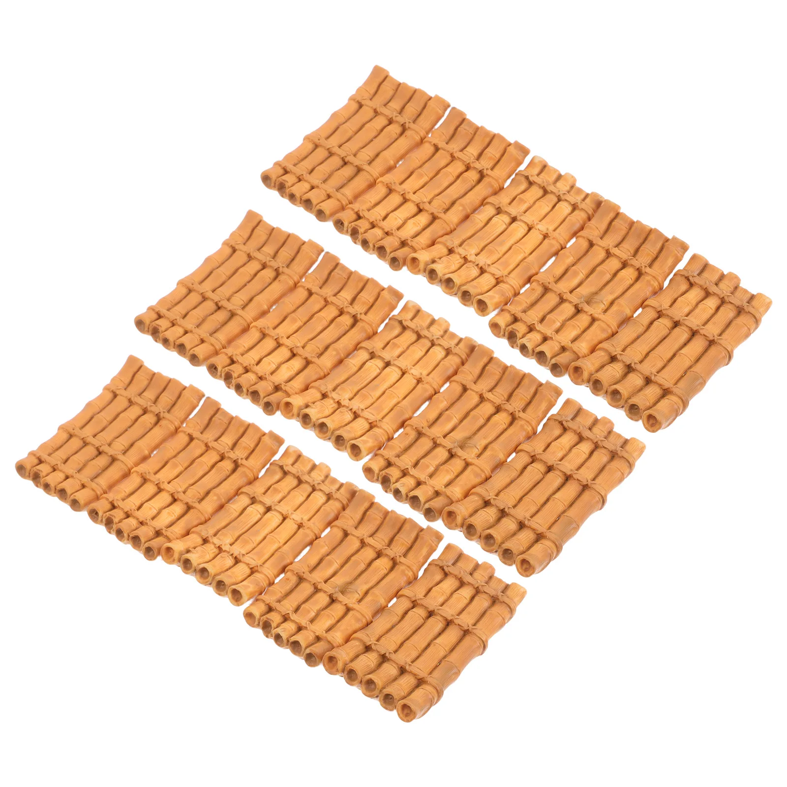 

15Pcs Miniature Rafts Bamboo Resin Ornament Realistic Micro Landscape Bonsai Decor DIY Craft Desktop Garden Decoration