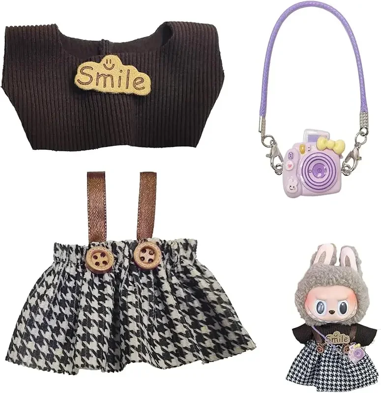 

For 15-17cm Clothes for Labubu Set 17cm Doll Clothes for Labubu Dolls, Suitable for Boys and Girls