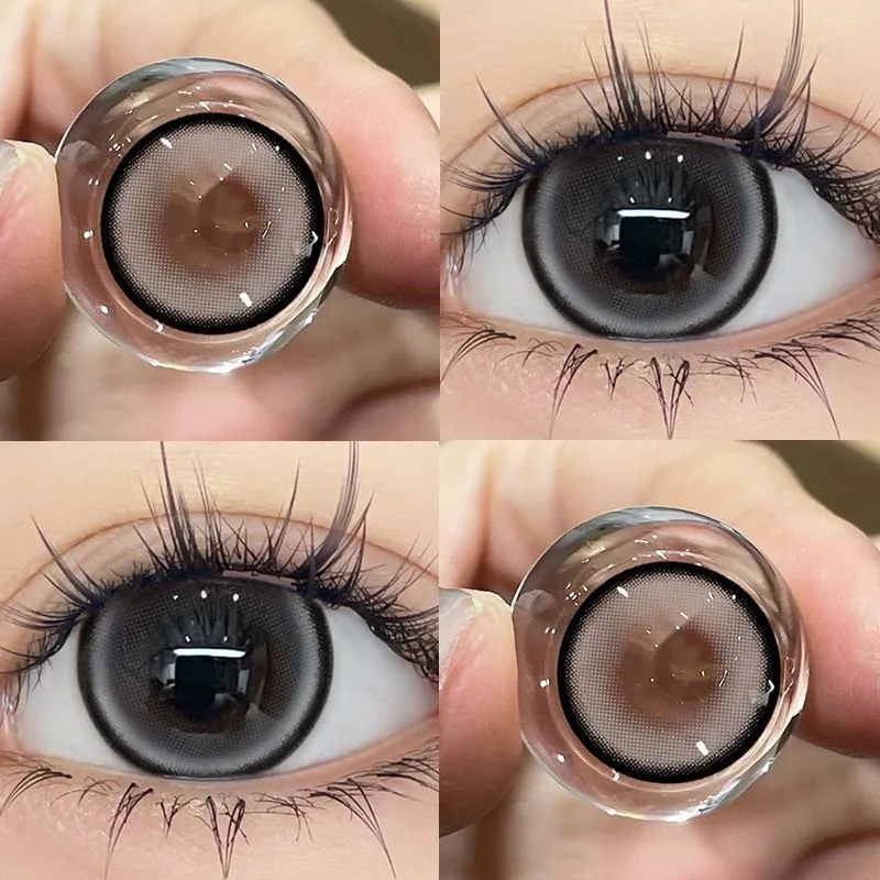 Duoxiu 2Pcs Color Colored Contact Soft Circular Lenses Beauty Pupil Large Diameter 14.5mm Black Lens Makeup Free Shipping
