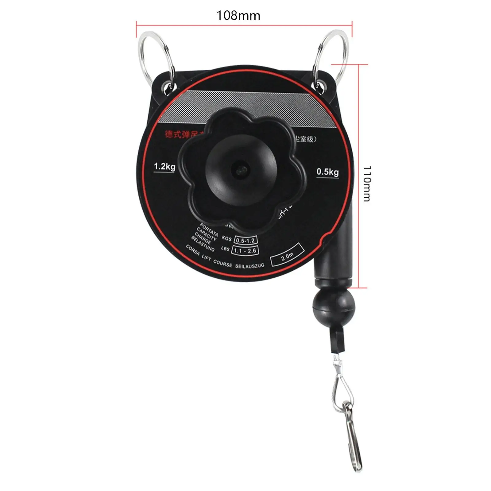 Retractable Spring Balancer Tool with Adjustable Tension, Assembly Durable Hanging Line Accessory for Auto Repairs Maintenance
