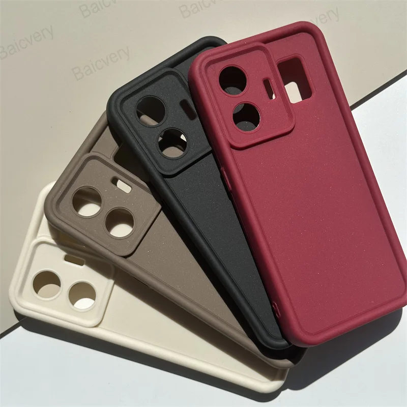 Capas For Realme GT Neo 5 RMX3706 RMX3708 With Bracket Soft TPU Colorful Matte Border Protection Lens Cover