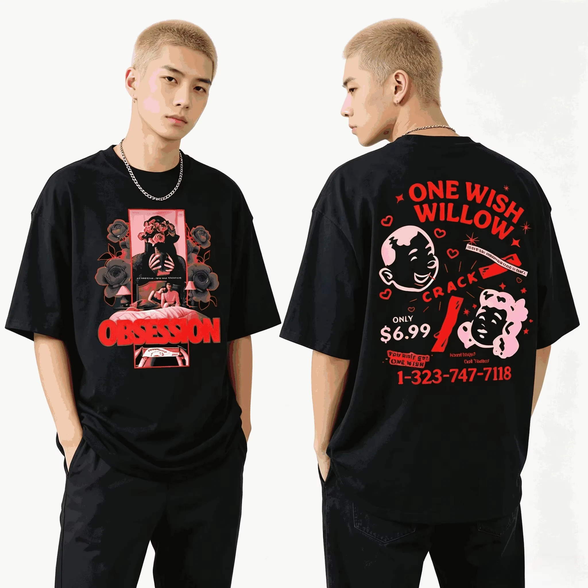 2026 New Hot Sale One Wish Willow Obsession Movie Graphic Tee Shirt Men Women Fashion Trend Gothic Vintage T-