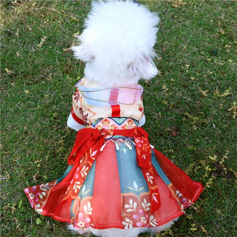 

Pet Ancient Dress Small Dog Teddy Bichon Pomeranian Dog Clothes Cat Clothes Rabbit Clothes Ancient Style