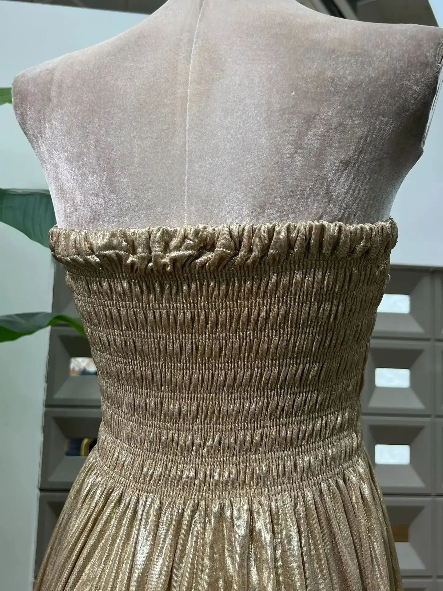 秋の最新ラグジュアリーメタリックパール調ロングドレス、エレガントなイブニングドレス、カクテルパーティー、結婚式、宴会、お祝いドレス