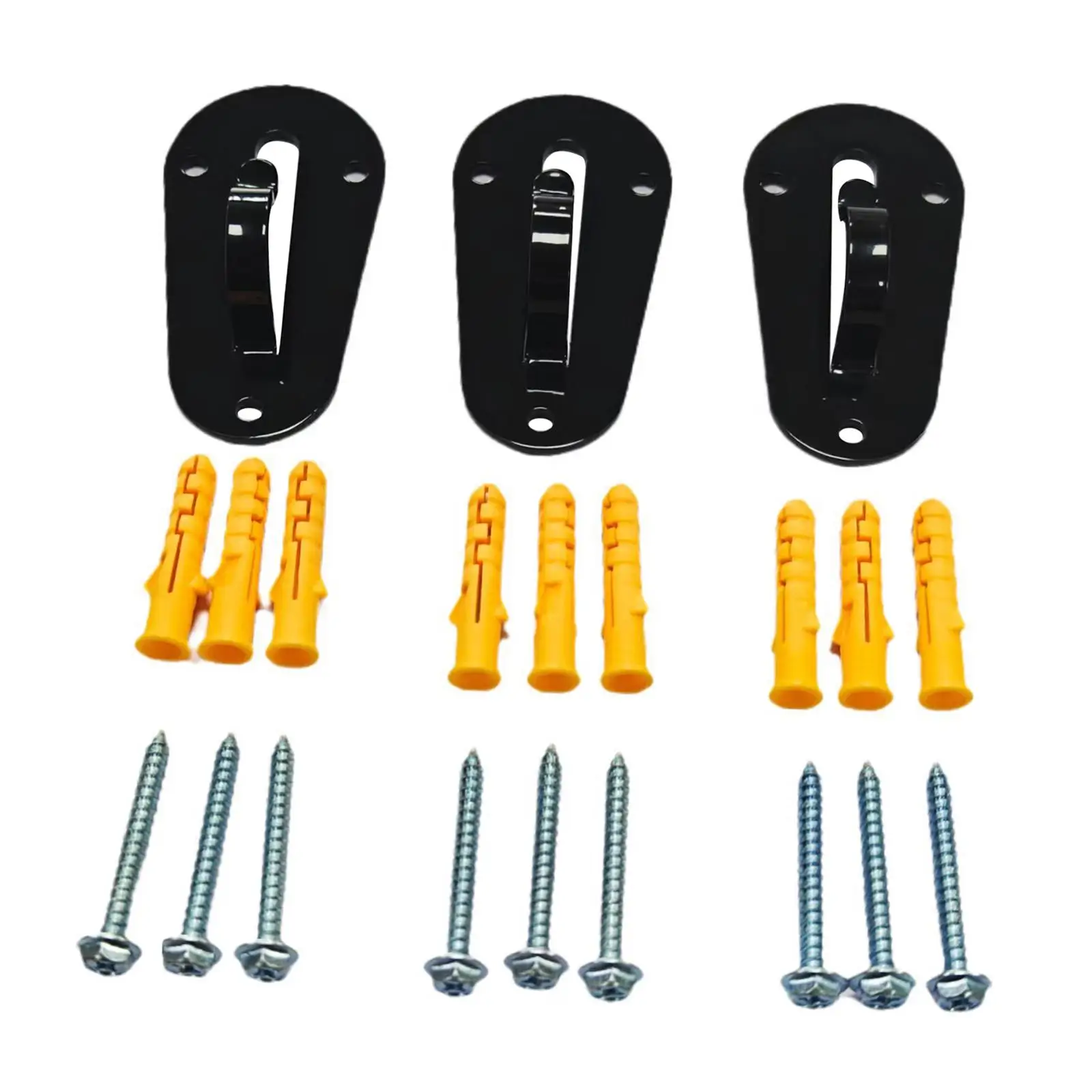 3Pcs Wall Mount Workout Anchors Gym Exercise Anchors, Wall Anchors, Resistance Band Door Anchors for Home, Resistance Bands