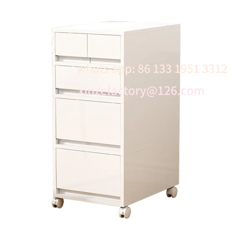 

Storage cabinet drawer wardrobe cosmetics A4 office document locker storage box desk under multi-layer mobile