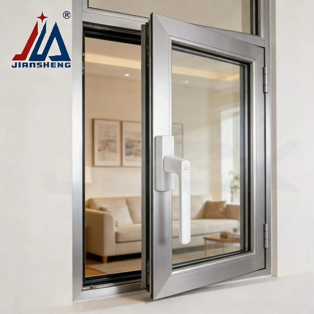 Aluminum Alloy Window Handle for Home Decoration - Durable White Casement Window Lever for Aluminum Doors & Windows