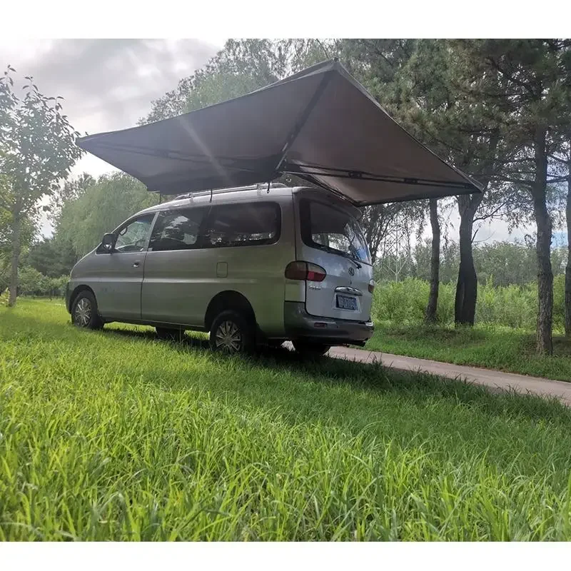 Free Standing 270 Degree Vehicle Awning Tent Legless Car Side Waterproof Awning Camping 4wd Foxwing Rear Roof Car Awning 270