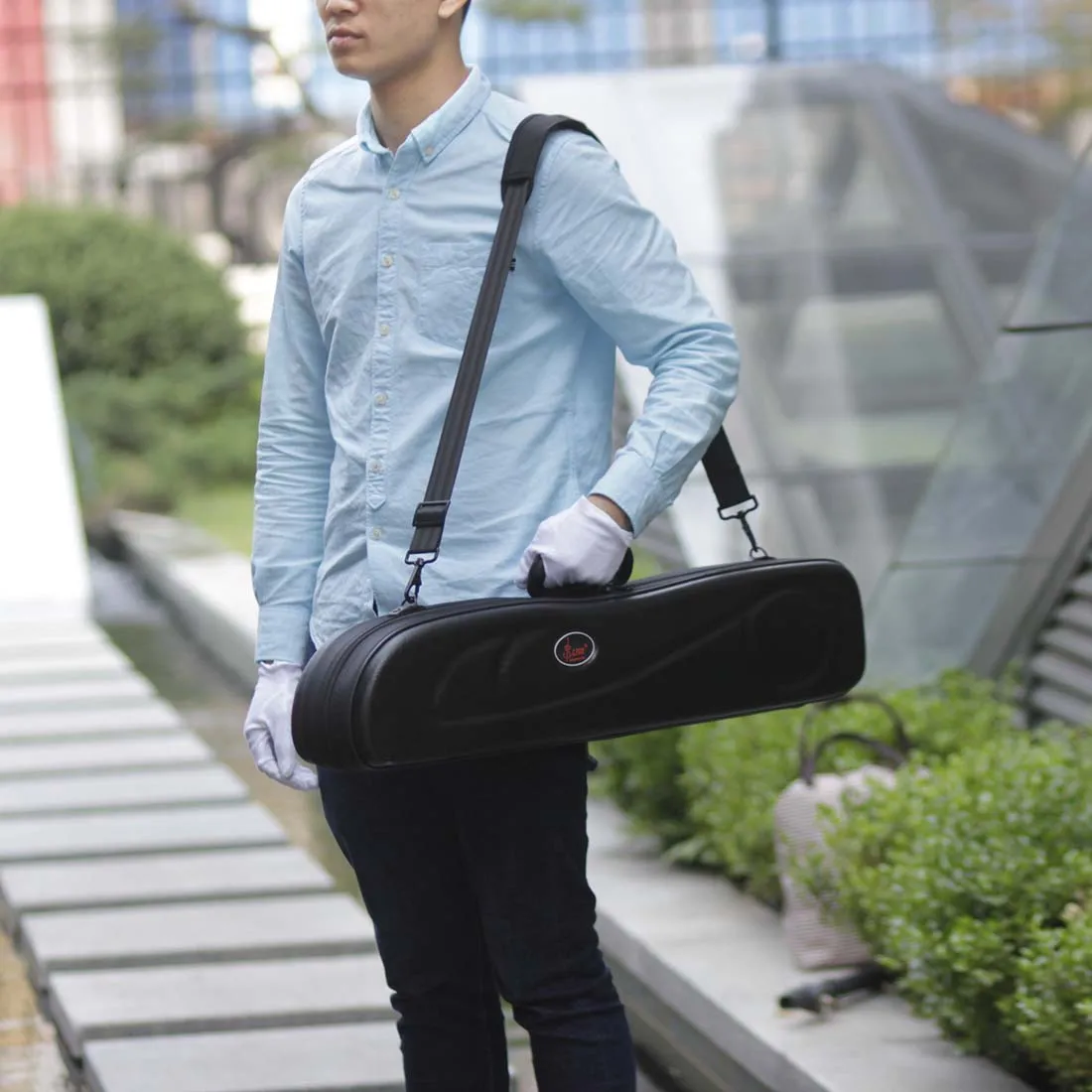 SLADE S85 Bb سوبرانو الساكسفون النحاس الجسم الأزرق الذهبي مستقيم ساكس Woowind أداة الساكسفون مع حالة القصب أجزاء الملحقات #4