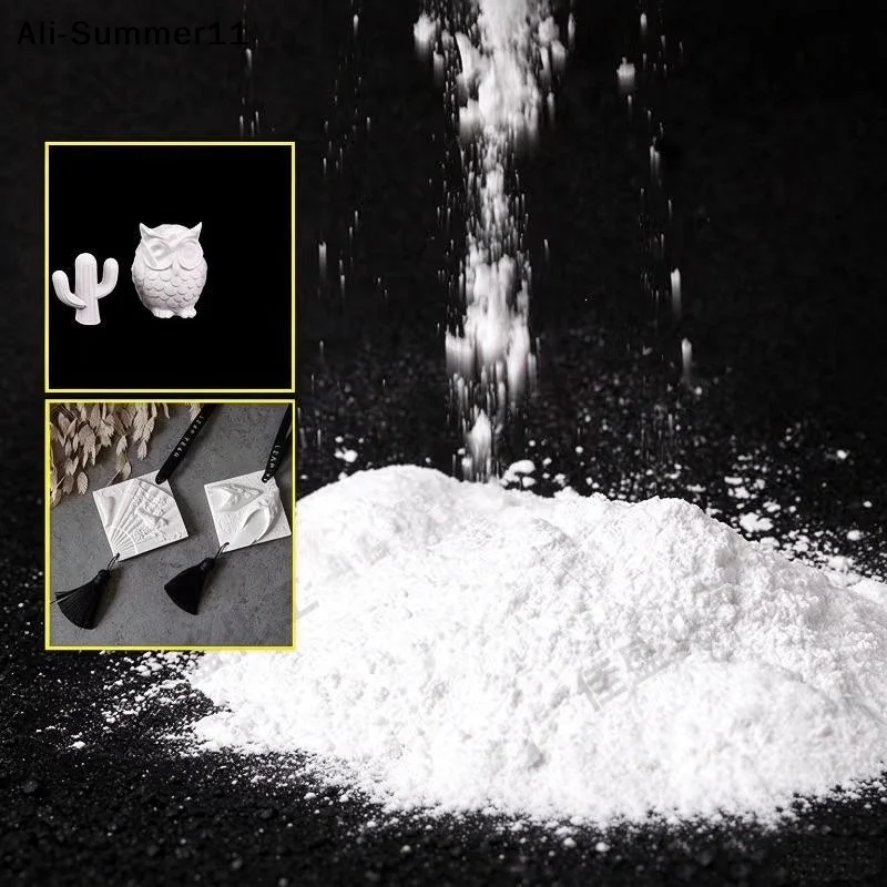 【Y】1 Set Handmade Gypsum Form Production Material 100/500g DIY High Density Gypsum Powder Gypsum Casting Production Material