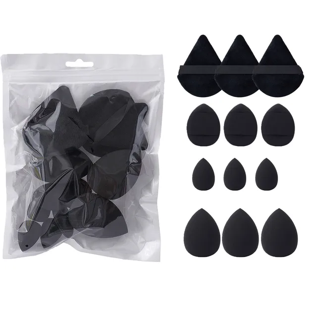 12Pcs Soft All-Purpose Makeup Sponge Set 4Types Beauty Tools Cosmetic Puff Dry Wet Dual Use Foundation Sponges Powder Puff 2