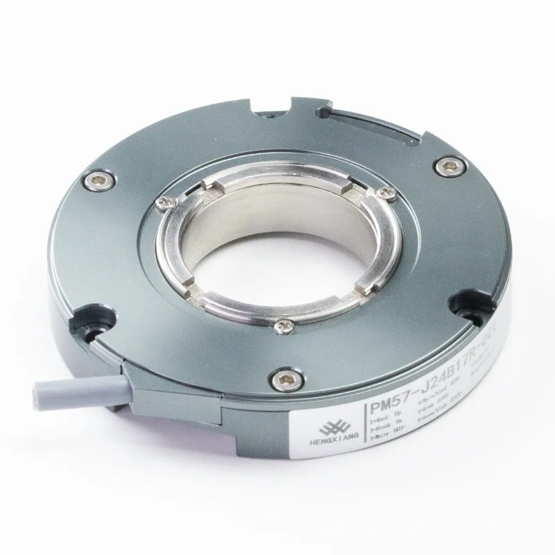 PM57 Thickness 10mm Multi-turn Absolute Photoelectric Bearingless Encoder Through Shaft 14/15/19/20/24mm BISS-C/SSI/RS485
