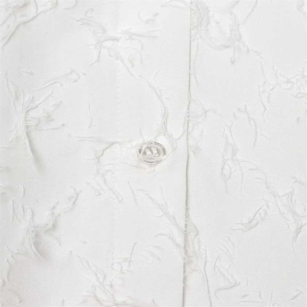 Sommer neue Damenmode lässig europäischen und amerikanischen Stil große Silhouette Quaste Hemd